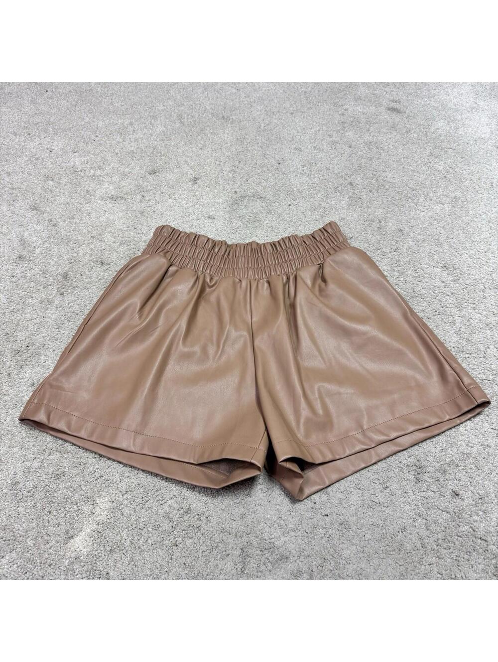 Aaron & Amber Shorts Women’s Brown Elastic Waist Pockets Size Medium